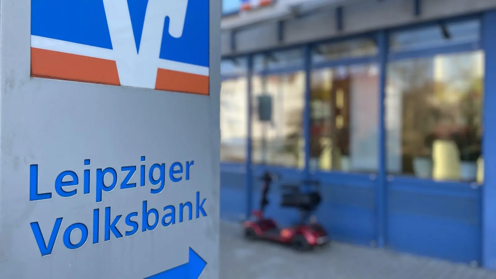 Das Regionalcenter Taucha der Leipziger Volksbank befindet sich in der Leipziger Straße 41-43 (Foto: taucha-kompakt.de)