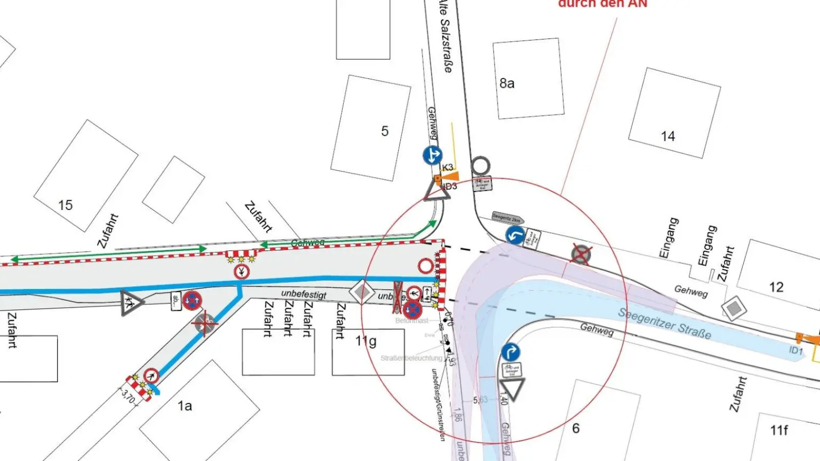 Schematische Darstellung des Baubereiches (Foto: taucha-kompakt.de)