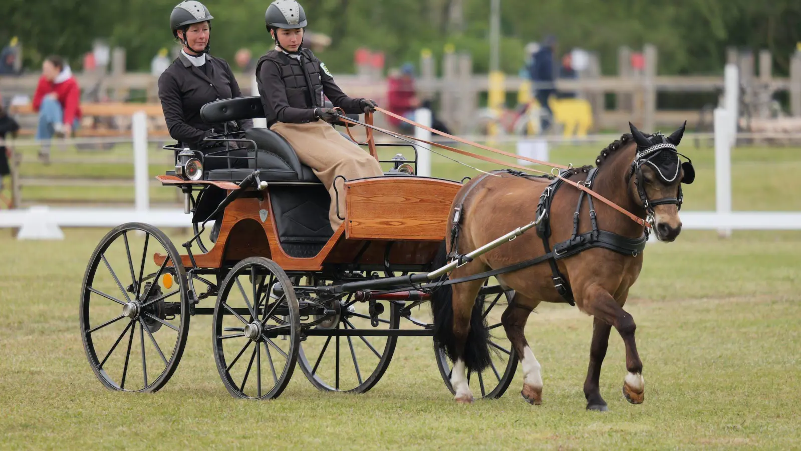 Tamara Faber mit ihrer Mutter Antje und dem Pony Haribo (Foto: privat)