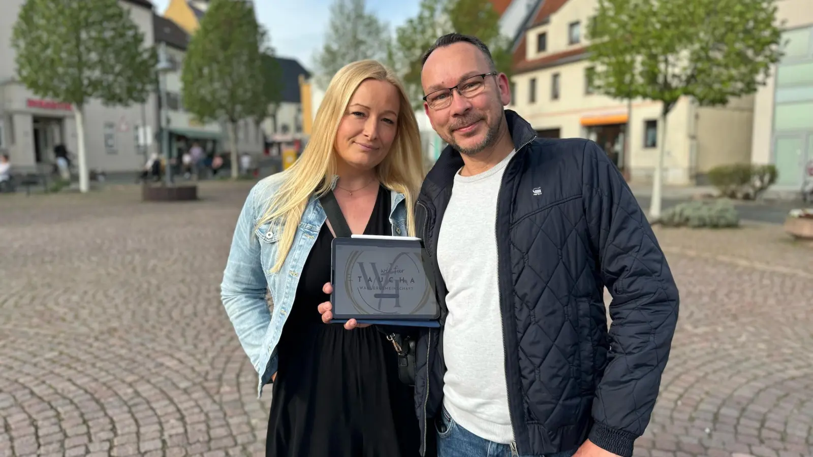 Janine Friebel und Marco Niezgoda von der Wählervereinigung „Wir für Taucha” (Foto: Daniel Große)