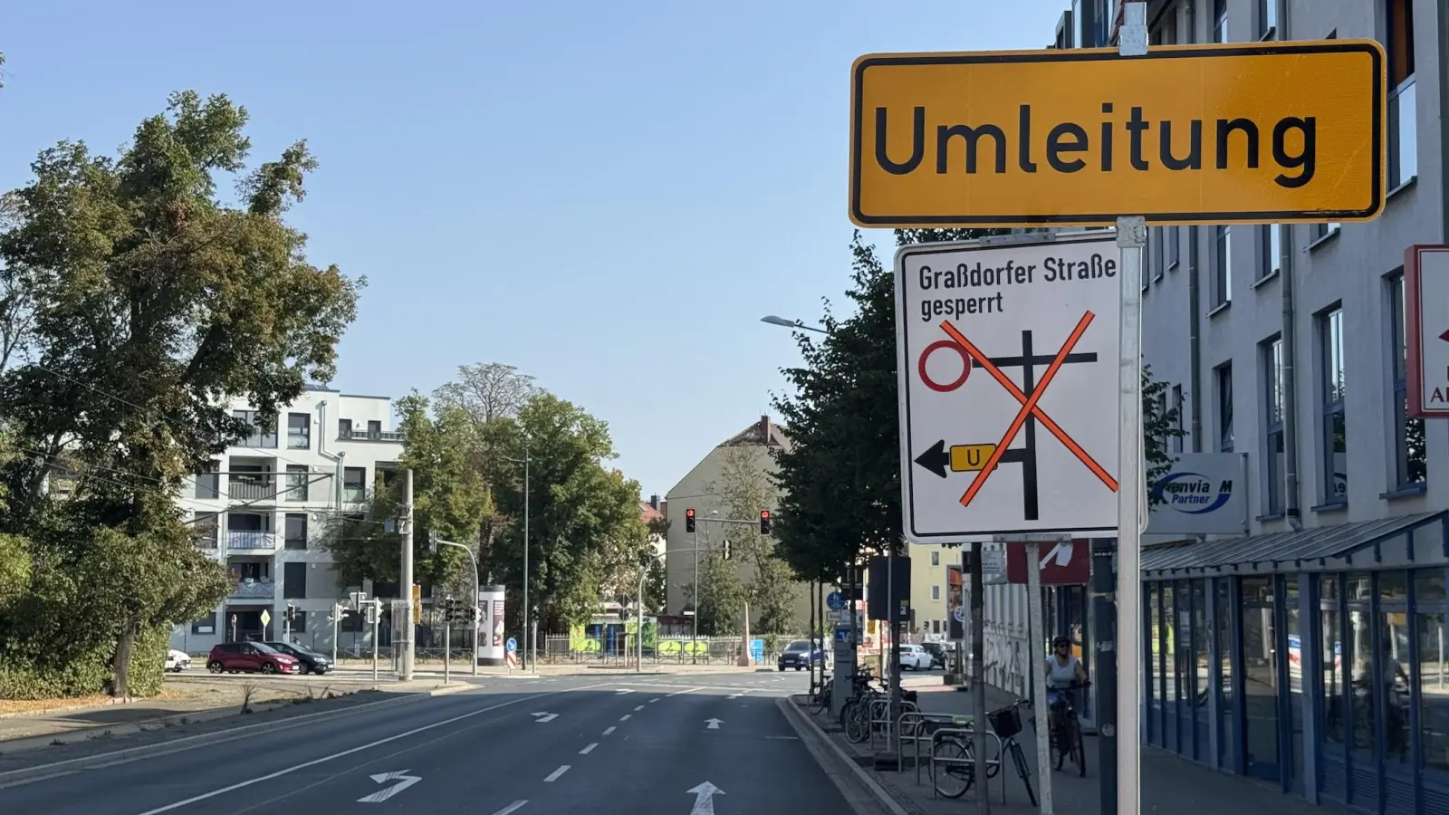 Die Umleitung ist ausgeschildert. (Foto: Daniel Große)