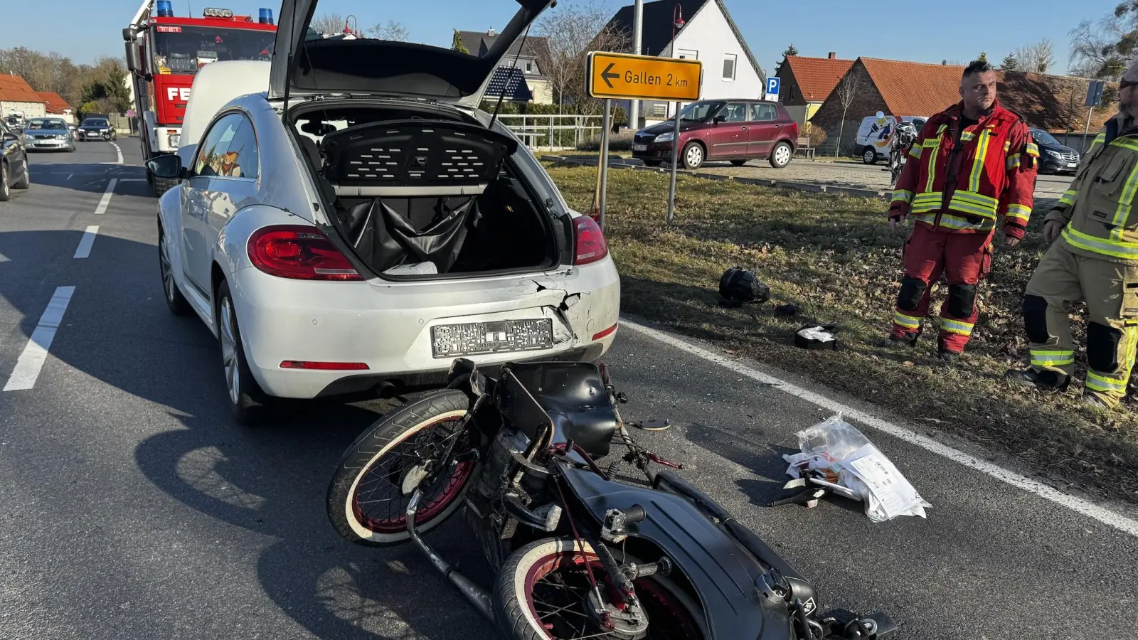 Bei dem Unfall wurde der Mopedfahrer schwer verletzt. (Foto: Daniel Große)