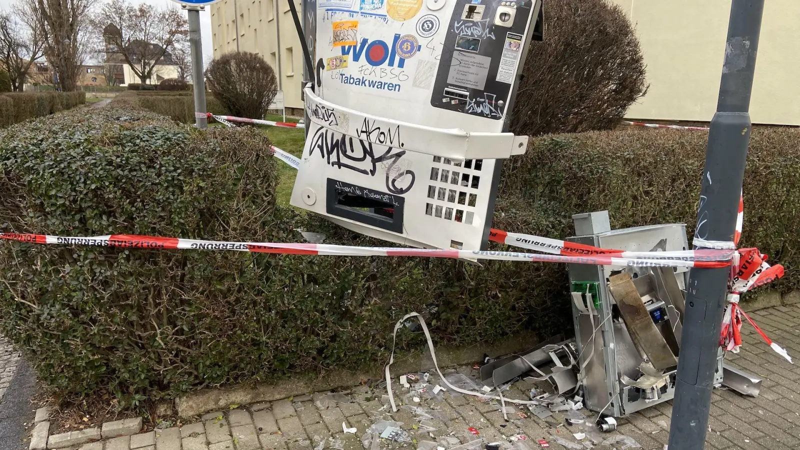 Automat in Taucha gesprengt und Einbruch in Eilenburger Café (Foto: nordsachsen24.de)