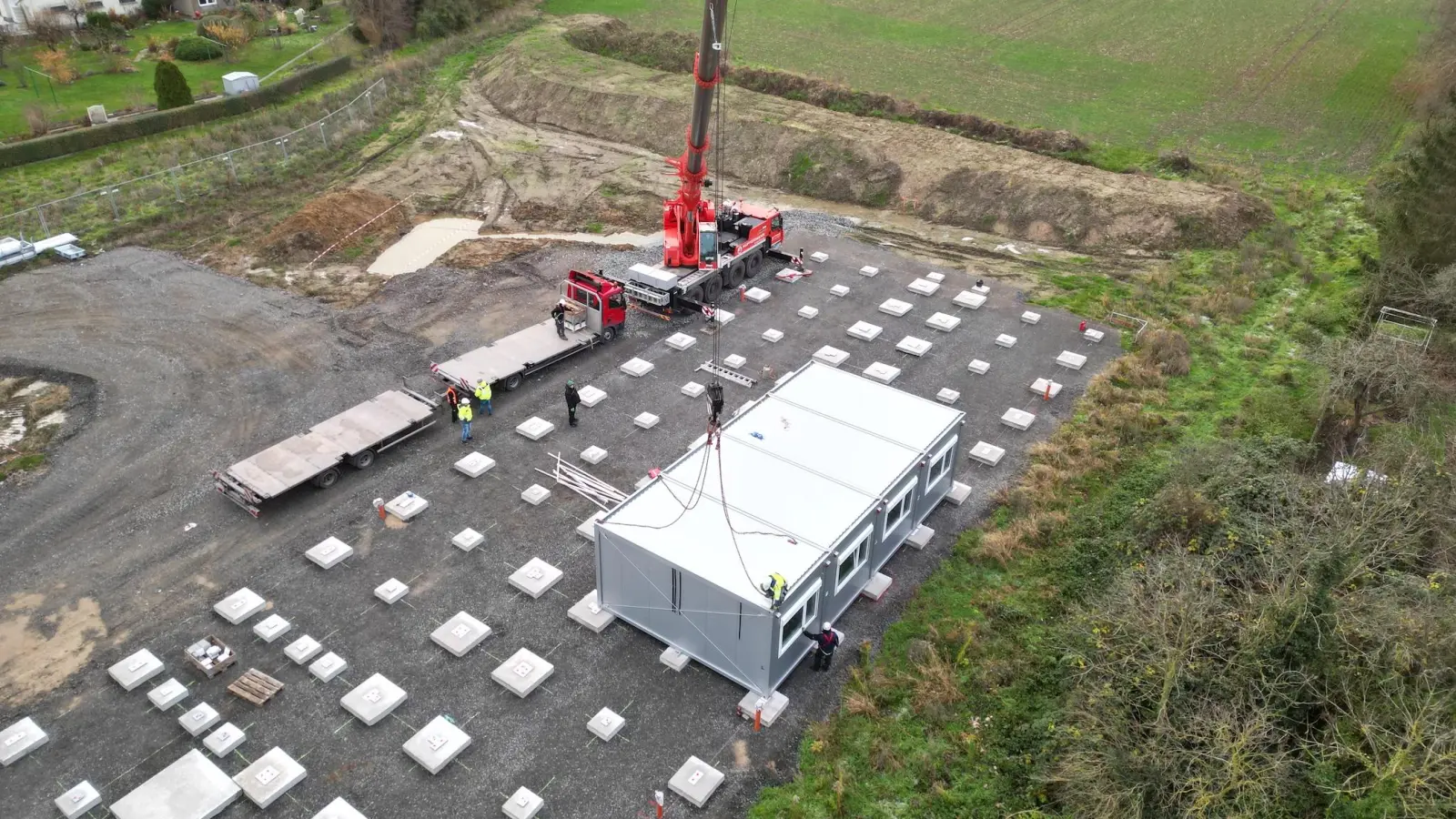 Die ersten vier Container wurden heute geliefert. (Foto: Daniel Große)