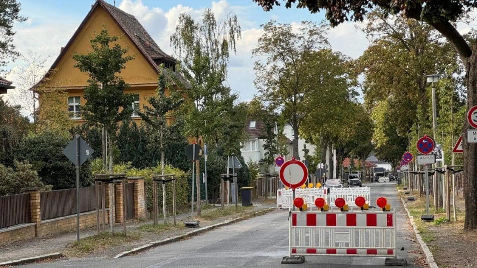 Die Baustelle auf der Graßdorfer Straße wird erweitert. (Foto: Stadtverwaltung Taucha)